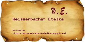 Weissenbacher Etelka névjegykártya